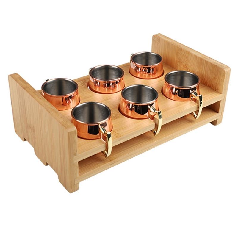 

Pack Of 6 Mini Moscow Mules Mug Set Stainless Steel Drinking Cups for Cold Beverages and Cocktails Parties Supplies