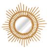 Wall Decor Rattan Mirror Star Shape Unique Simple Handwoven Mirror for Bedroom Living Room Hallway
