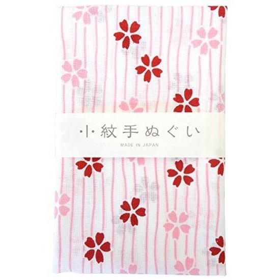 KOMESICHI Miyamoto-Towel Japan-made Komon Tenugui Japanese Pattern Izumikobai Basic 5-piece Set Asagao Goldfish Sakura Cotton NO3 Gift Approximately