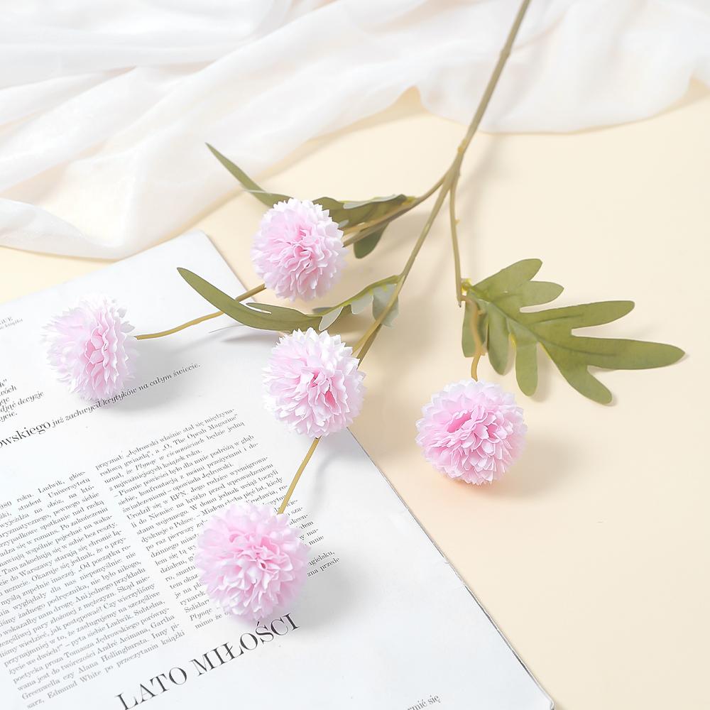 5 Heads Artificial Chrysanthemum Flowers 51cm Fake Bouquet For Party Vase Table Home Christmas Decor Garden Wedding Decoration