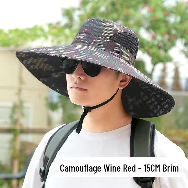 Unisex Outdoor UV-Schutz Sommerhut mit breiter Krempe zum Wandern & Angeln
