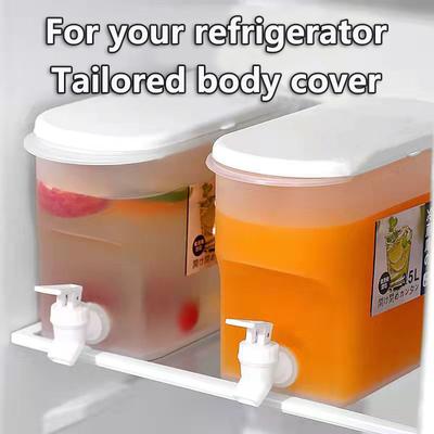 Water Kettle With Faucet Beverage Dispenser Cold Juice Lemonade Drinks Bucket Liquid Storage Tank Outdoor Fridge Organizers