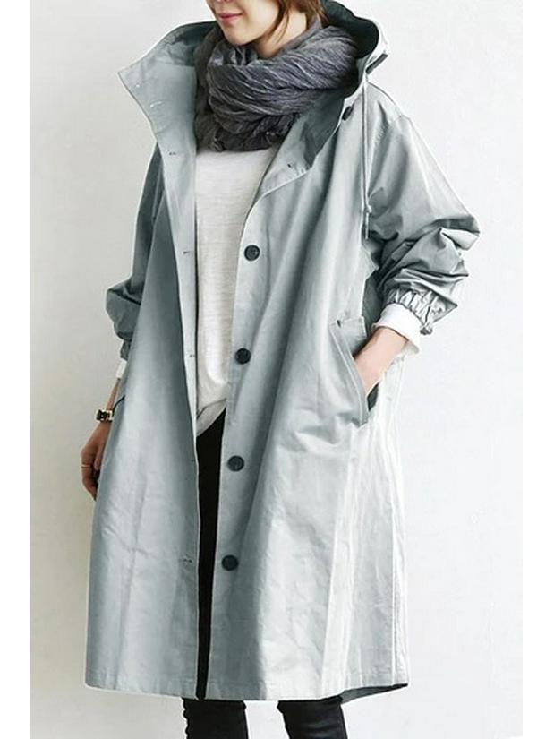 "Japanese & Korean Style Women's Autumn Windbreaker - Long Casual Jacket"