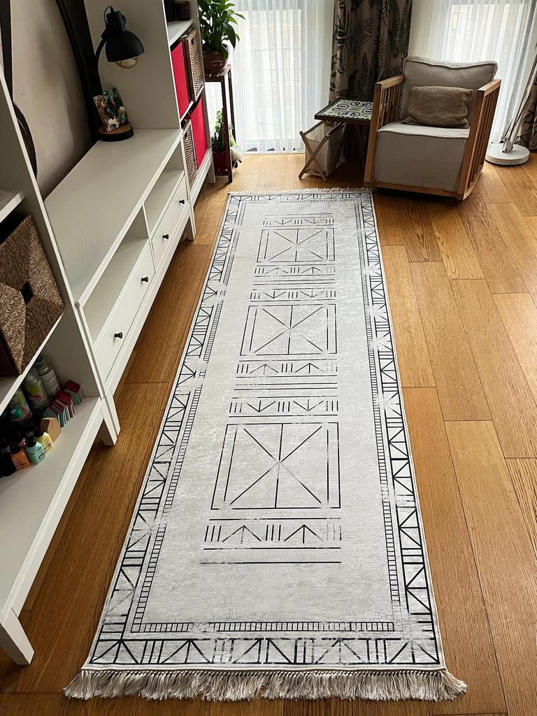EPeddler Home Modern Antique Hittite Pattern Digital Printing Washable Non-Slip Dot Base Fringed New Generation Living Room, Entrance, Bedroom Carpet and Floor Mat