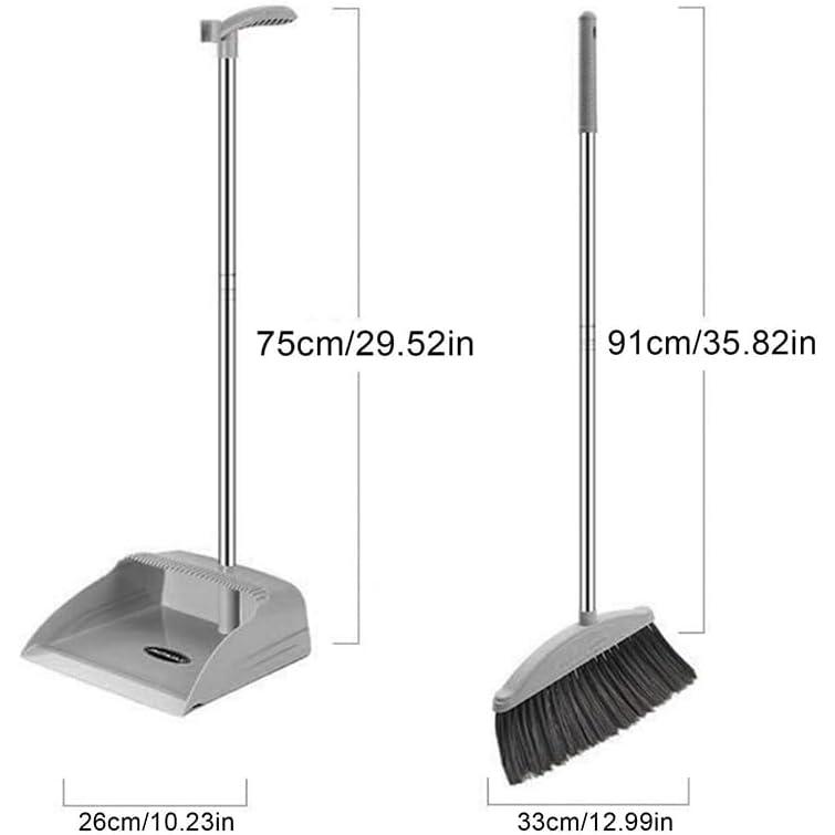 Broom with dustpan, dustpan, cleaning set, hand broom brush, indoors, outdoors, entryway cleaning, easy, broom, tabletop, desk top, storage, cleaning