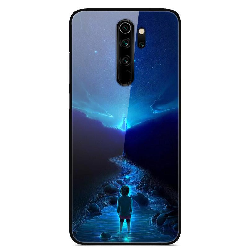 For Xiaomi Redmi Note 8 Pro Case Tempered Glass Fashion Lovely Phone Cases for Redmi Note 8 8T Note8 8Pro Back Cover Funda Coque