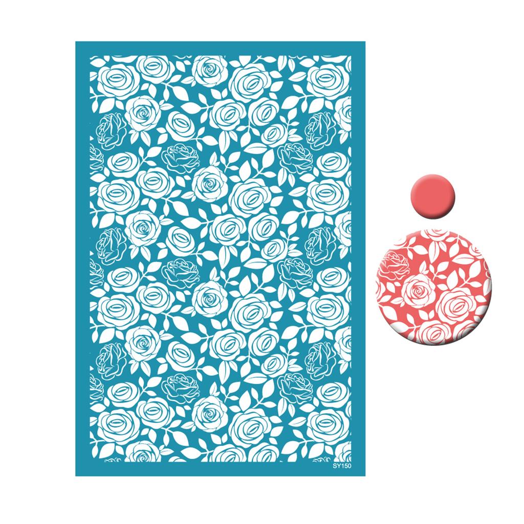 Heart Silk Screen Stencil for Clay Reusable Silkscreen Print for DIY Printing Jewelry Earrings Valentines Day Decoration