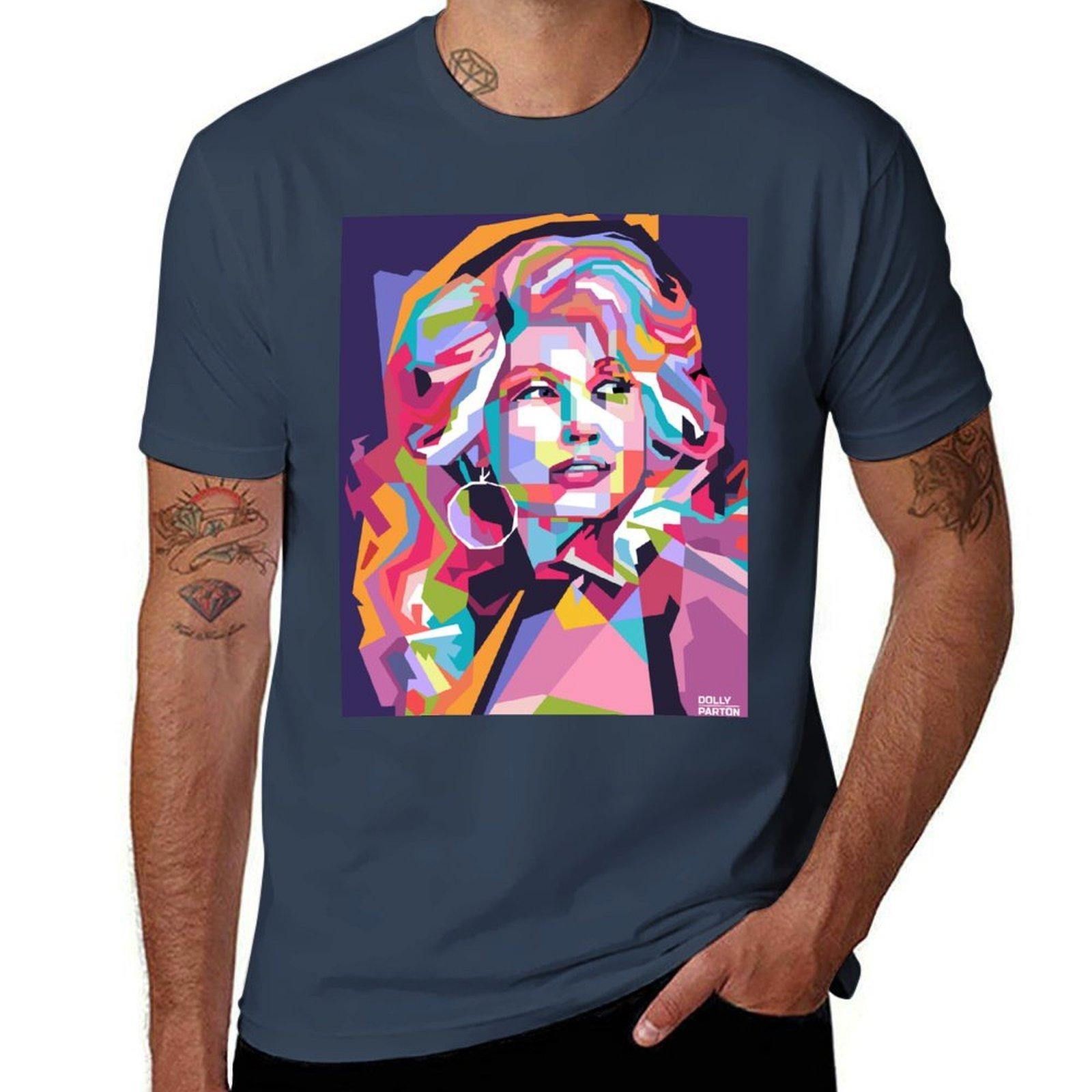 Abstract Dolly Parton In Wpap Tshirt Work Comfort Tshirt For Unisex S