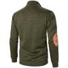 Men's Stand Up Collar Sweatshirt With Patchwork Casual Design