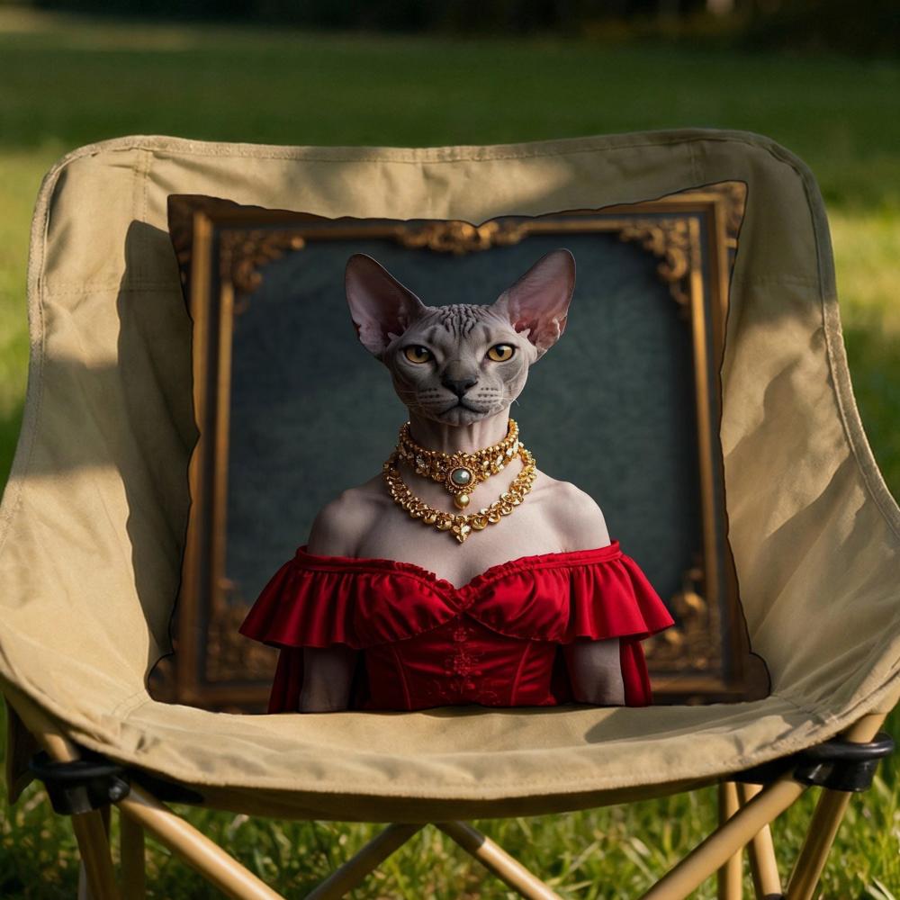 Sphynx cat Cushion Cover Soft Reversible Durable Pillow Cover MultiScene Use for Home Car Daily Comfort