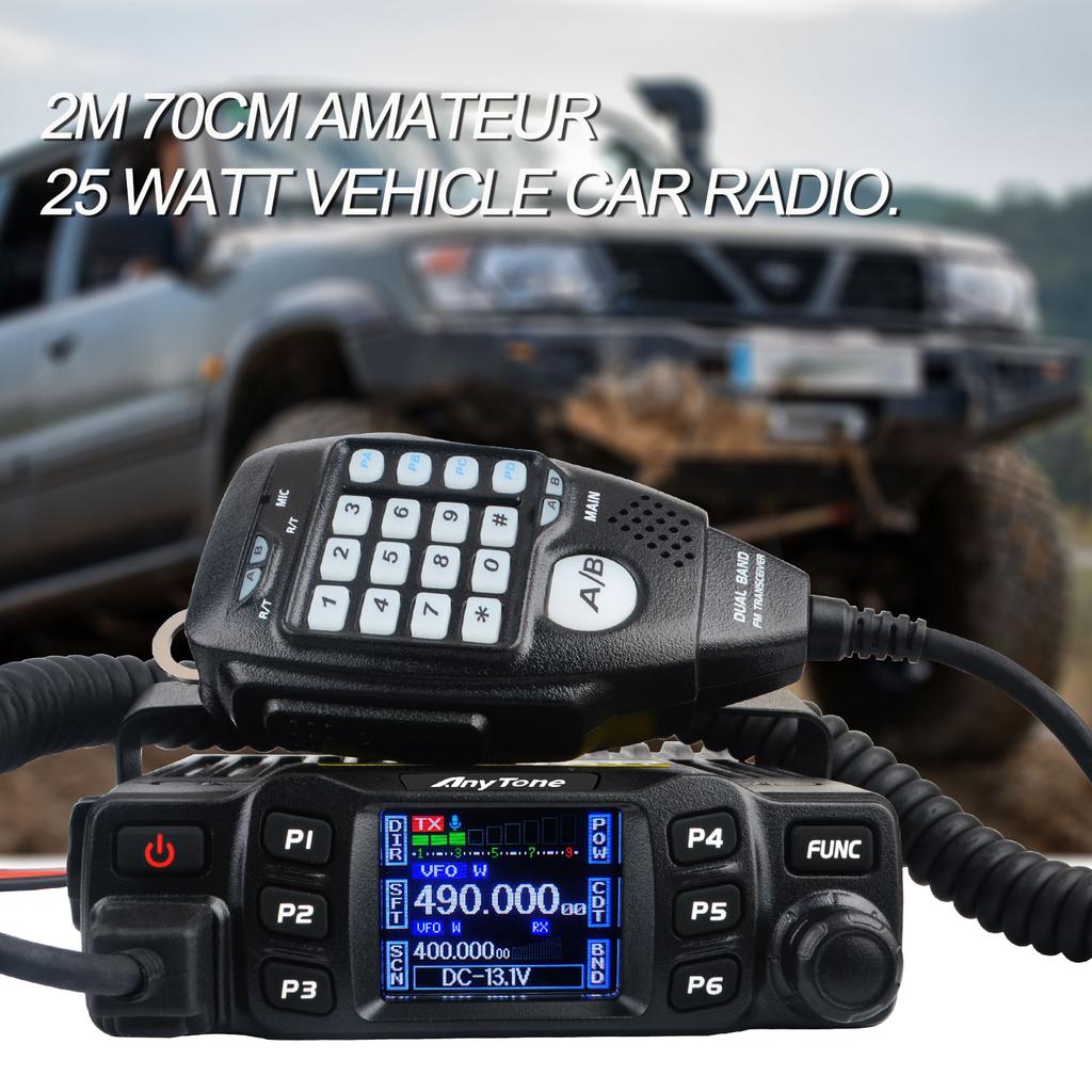 Anytone AT-778UVII GMRS VOX Dual Band 136-174MHz&400-490MHz 25Watt 200Channels 2m 70cm Amateur Analog Mobile Radio Color Screen