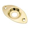 Musiclily Basic Cat's Eye Jack Plate for Electric Guitar/Bass, Gold (Pack of 2)