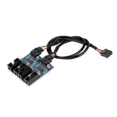 Płyta główna 9-pinowe złącze USB męskie 1 do 4 żeńskie przedłużacz rozdzielacz kabel złącze USB 9 pin