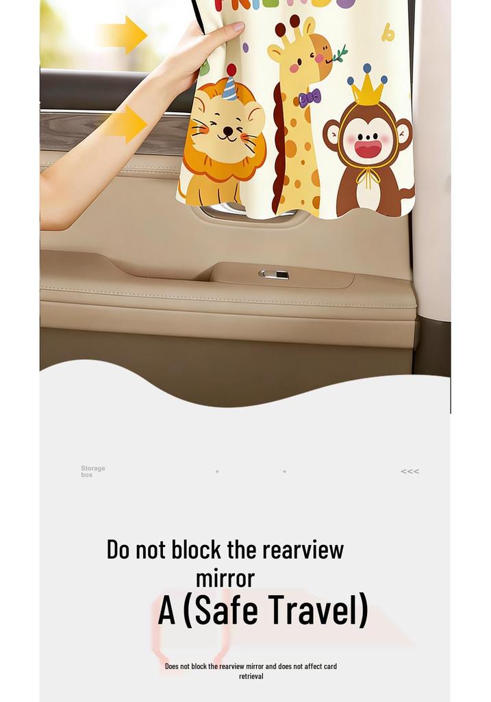 Double-Sided Car Sunshade Curtains for Light-Blocking - Ideal for Children's Windows