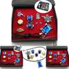 Stunning Black Butler Kuroshitsuji Ciel Phantomhive Cosplay Rings Necklace And Ear-nail Set For Fashion Enthusiasts