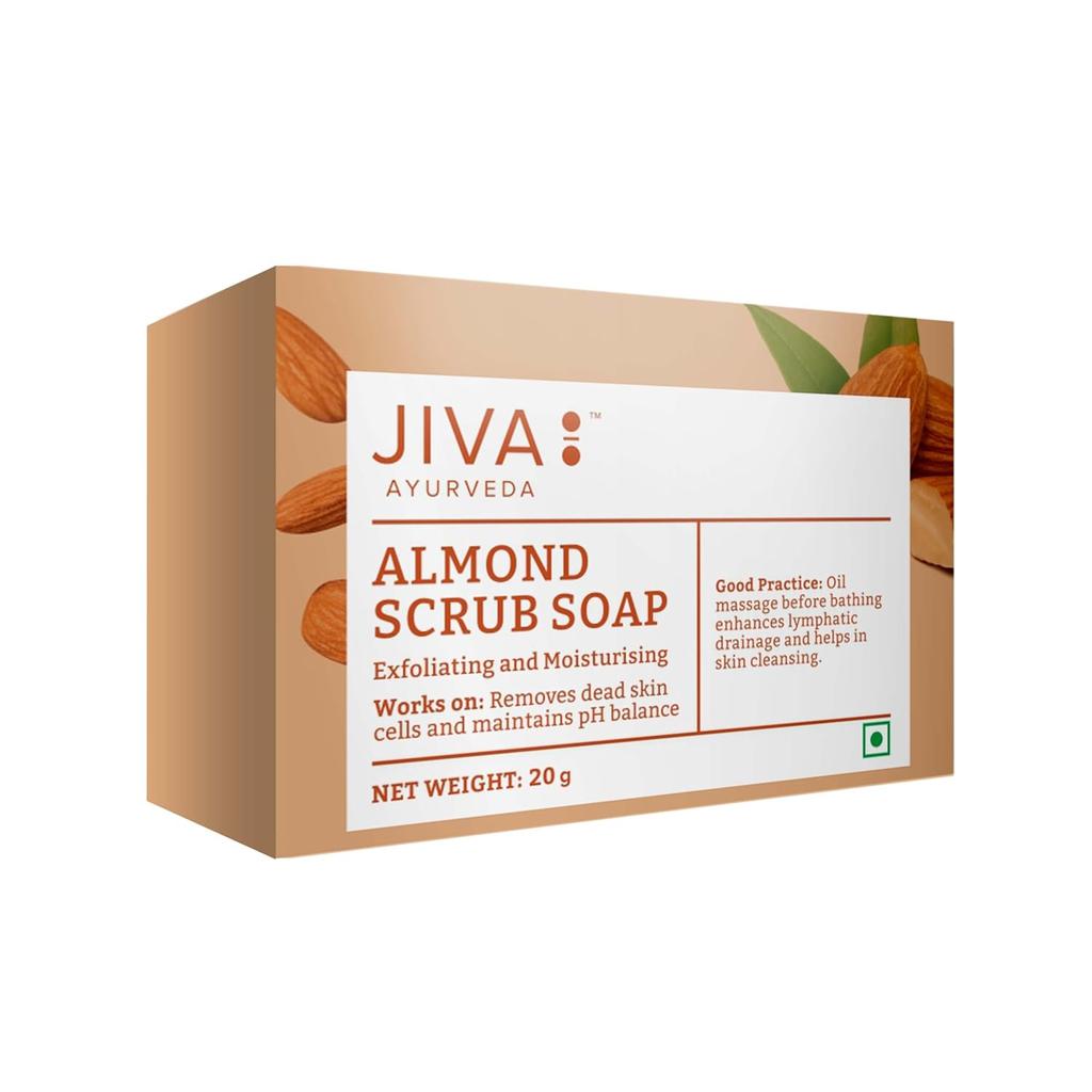 Jiva Almond Soap 100 G Pack Of 4 Natural Cleanser Bars For All Skin Types Creamy Lather Daily Bath Use Body Care Soap