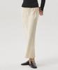 Aheule Liera Satin Tie Long Skirt_Cream