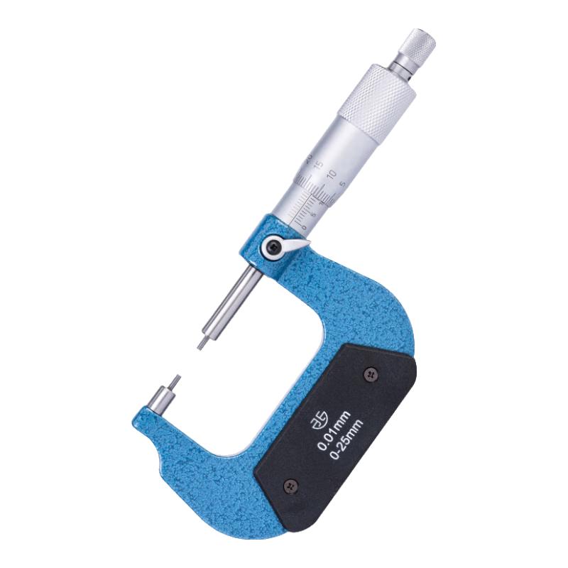 Precision Metric External Micrometer Small Head, 0-25mm Range, 0.01mm Resolution
