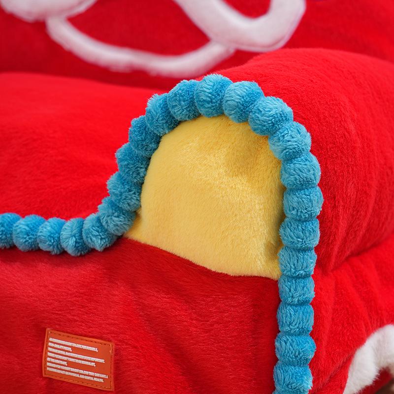 Red Lion Dance Warm Comfortable Pet Bed For Cats And Dogs