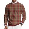 Men's Round Neck Long Sleeve Ribbed Knit Pullover