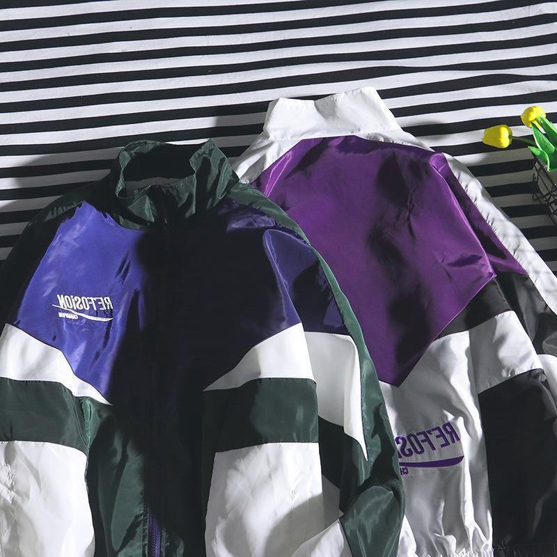 2023 Herbst Hip Hop Partnerjacke - Grün Koreanischer Stil