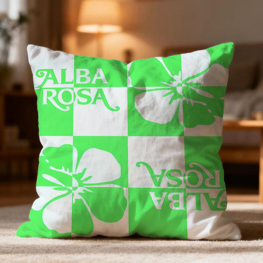 Hot A-Aalba rosaed Cushion Cover Soft Washable Pillow Case Multi-Scene for Couch Bed Travel Office Use