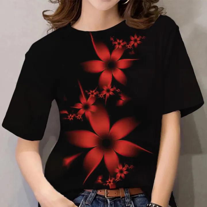 Simple Versatile Top Comfortable Loose Short Sleeve Fashion T-Shirts Women’s XS