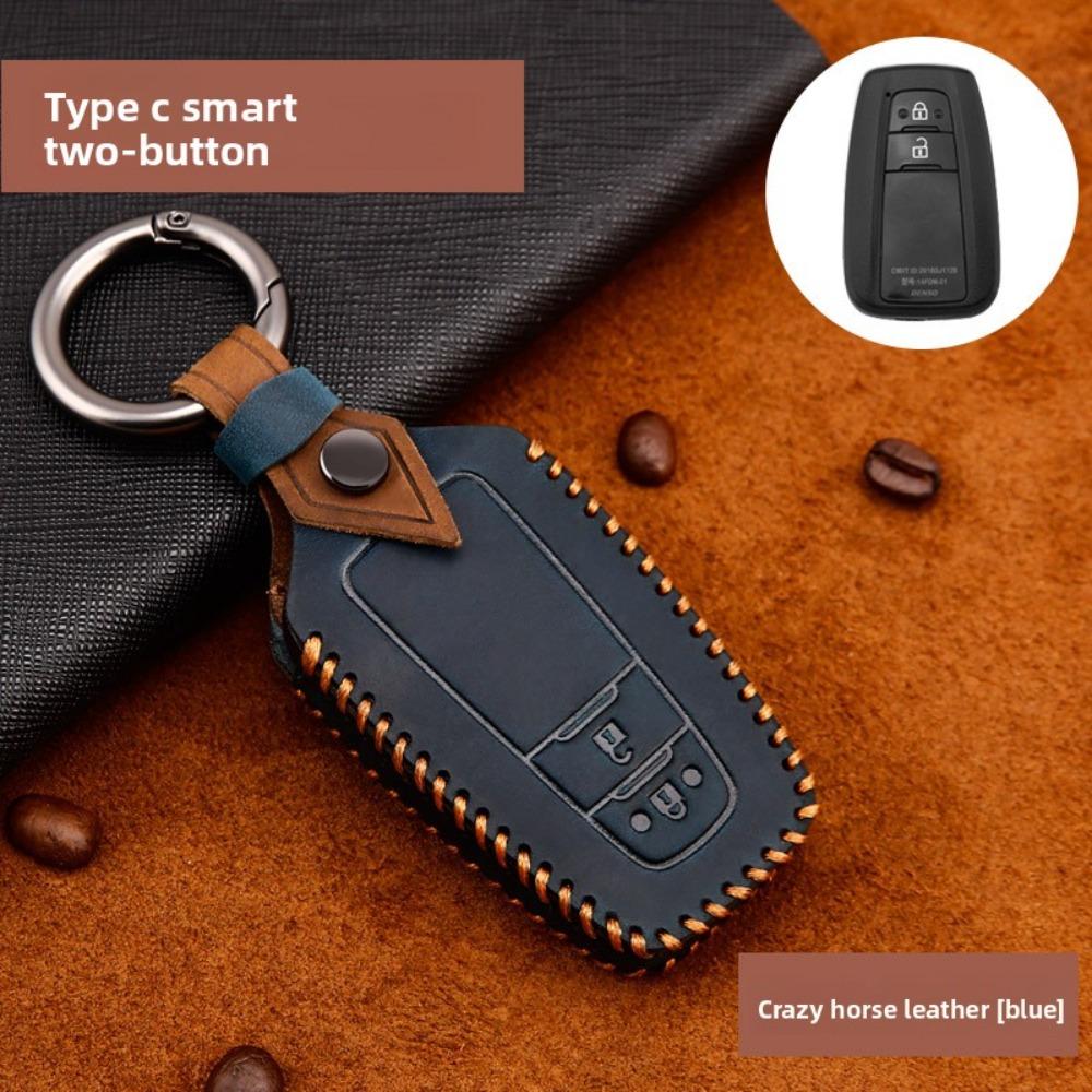Für Toyota Autoschlüsselhülle Top-Grain Crazy Horse Leder Schlüsselhülle Luxus Schlüsselhülle Premium Schutz