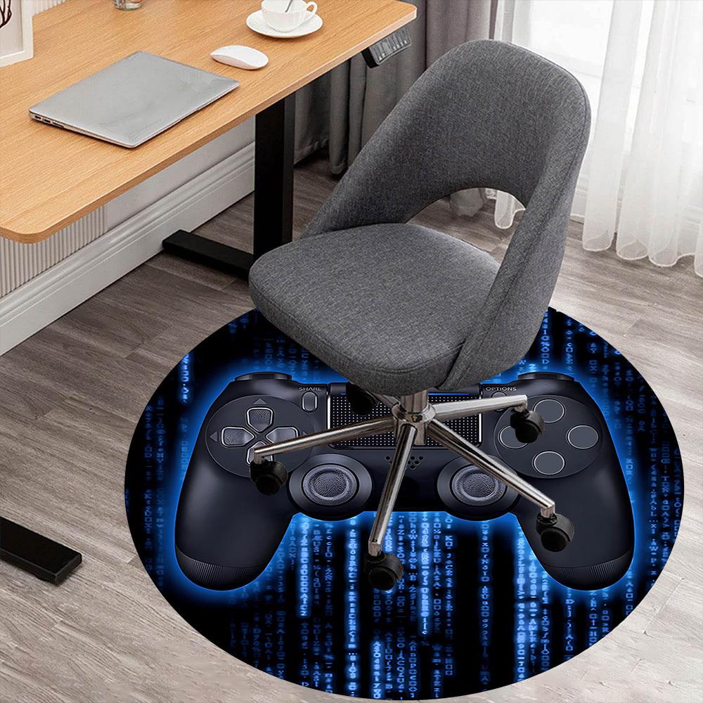1pc gamepad controller Round Chair mat Area Rug - Non-Slip, Floor Mat for Office, Bedroom, and Indoor Decor c1125143