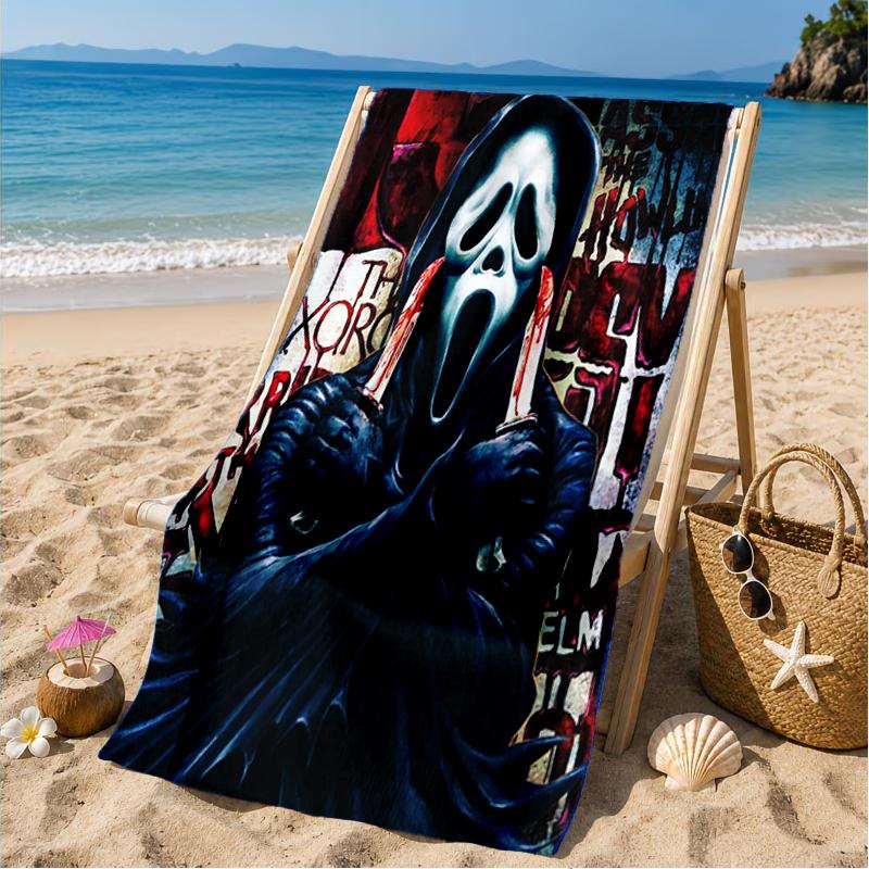 Scr-eam Horror Movie Beach Towel, Microfiber Beach Towel, Perfect For Pool, Beach, Travel, Home Decor Beach Party Fan gifts