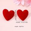 Women's Stud Earrings, Red Large Heart-Shaped Earrings, Suitable for New Year and Valentine's Day Wear