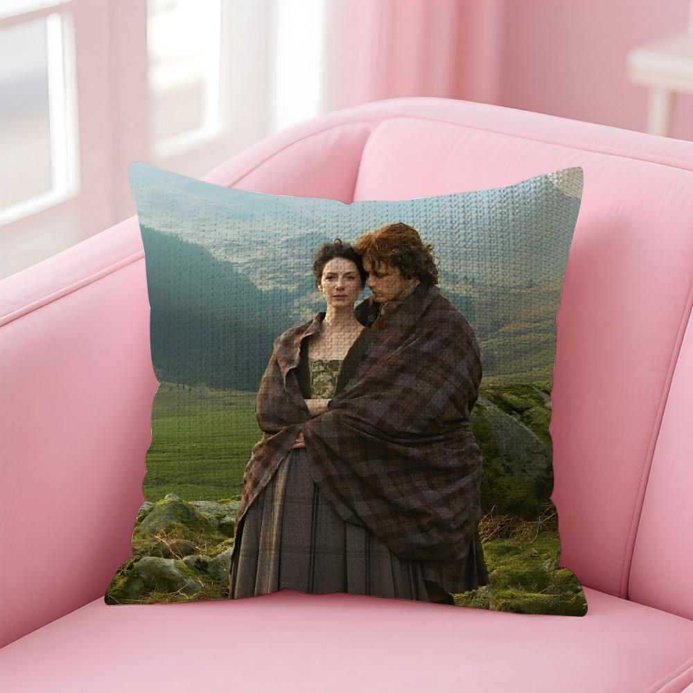 

OOutlander Movie Cushion Cover Natural Linen Pillow Case DoubleSided Print Decorative Sofa Pillowcase Home Decor Gift 30x30cm