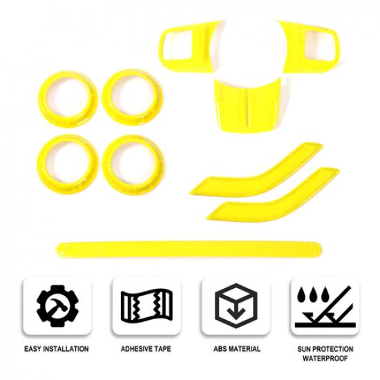 10X Interior Dashboard Console Decor Cover Trim For Jeep Wrangler JK 2door 2011+
