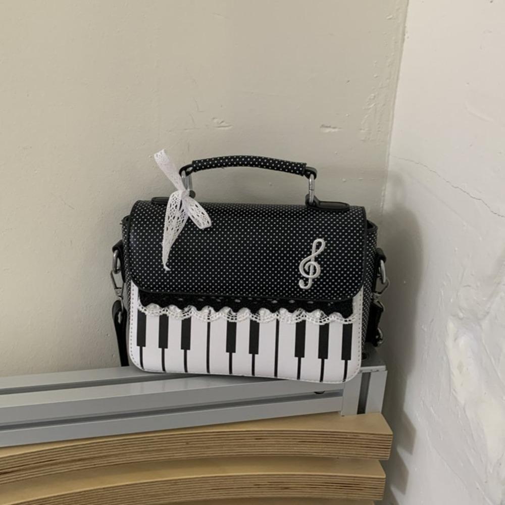 Spitze Klaviernoten Schultertasche Knallfarbe Pünktchen Taschen für Frau Vielseitige Crossbody Bolsos Mujer Kleines Quadrat Sac Femme Bolsas