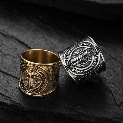 Exorcist Holy Brand Stainless Steel Ring Ring Mighty Exorcist Pulling Finger