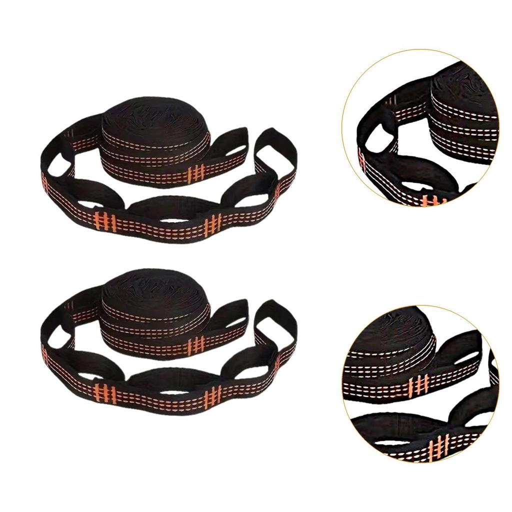 2Pcs Hammock Straps Lightweight Nylon Hanging Accessories 2M Tree Swing Straps for Outdoor Camping Hammock Garden Travel Swing