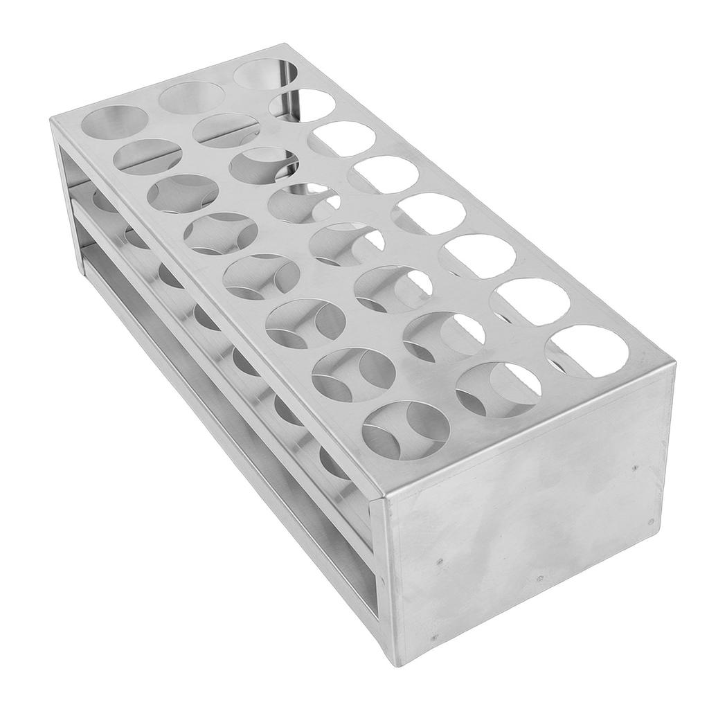 Reagenzglashalter 30mm 24 Löcher 304 Edelstahl Zentrifugenröhrchenhalter für Labor Schulfachversuch