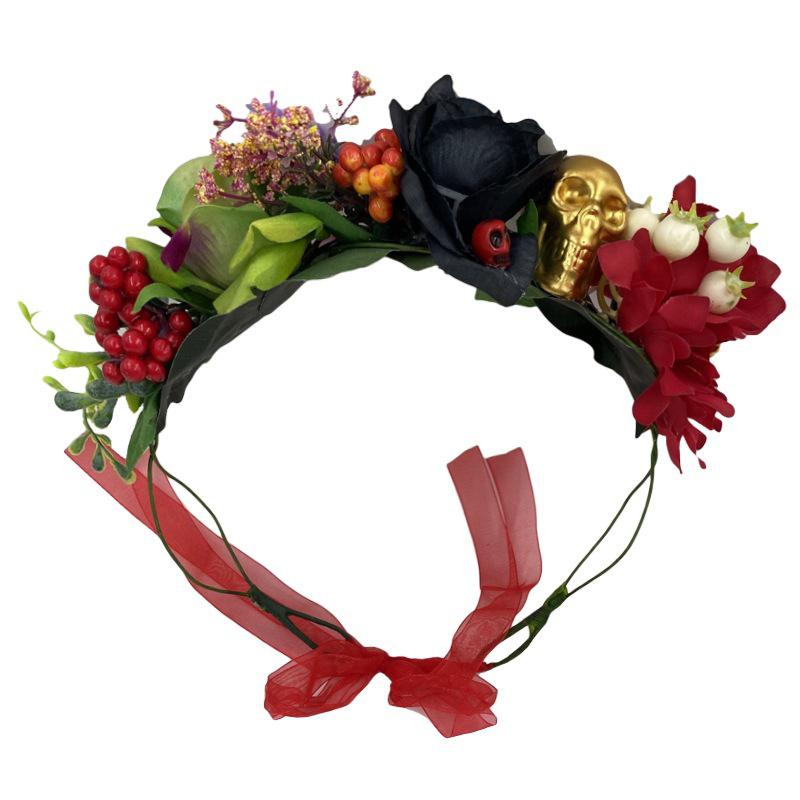 Halloween Artificial Garland Headband Artificial Flower Head Garland Festival Boho Hippy Beach