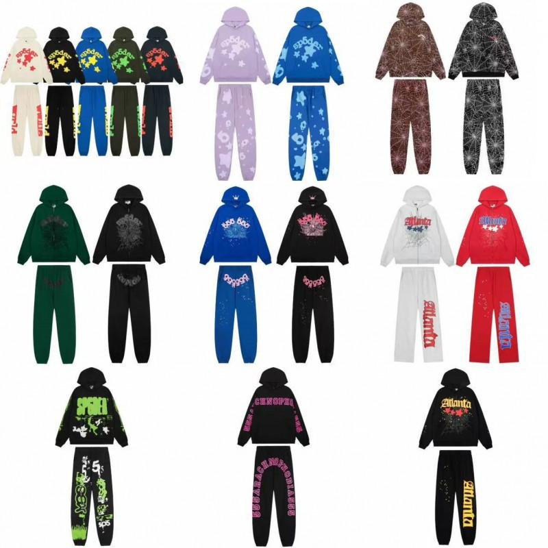 Mens Spider Web Graphic Hoodie High Street Loose Fit Long Sleeve Pullover Teens