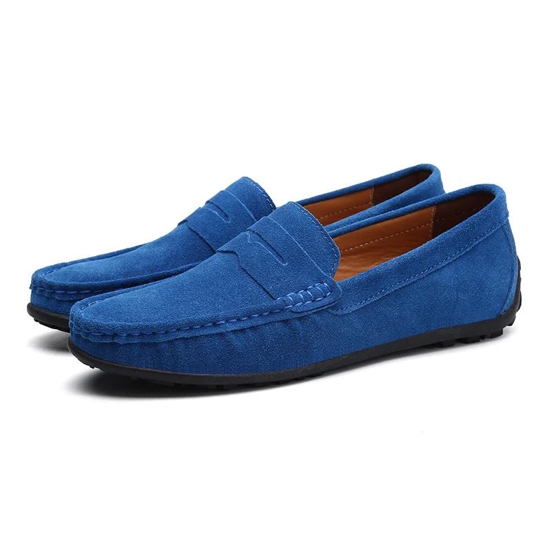 Fashion Genuine Leather Cow Suede Men Shoes Luxury Brand Casual Formal Mens Loafers Moccasins Footwear Black Male Driving Shoes Hombres