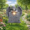 Angel Shaped Angel Garden Stake UV-Resistant Memorial Cherub Yard Sign  Adding Solemn Atmospheres