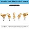 High Pressure Water Gun Rotating Nozzle Movable Joint 1/4 Quick Insertion 5-speed Adjustable Car Cleaning Tool