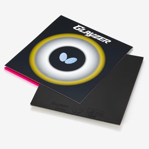 Butterfly Table Tennis Rubber, Made in Japan, Grazer, Inverted, High Tension, Black (278), Extra Thick, 06100