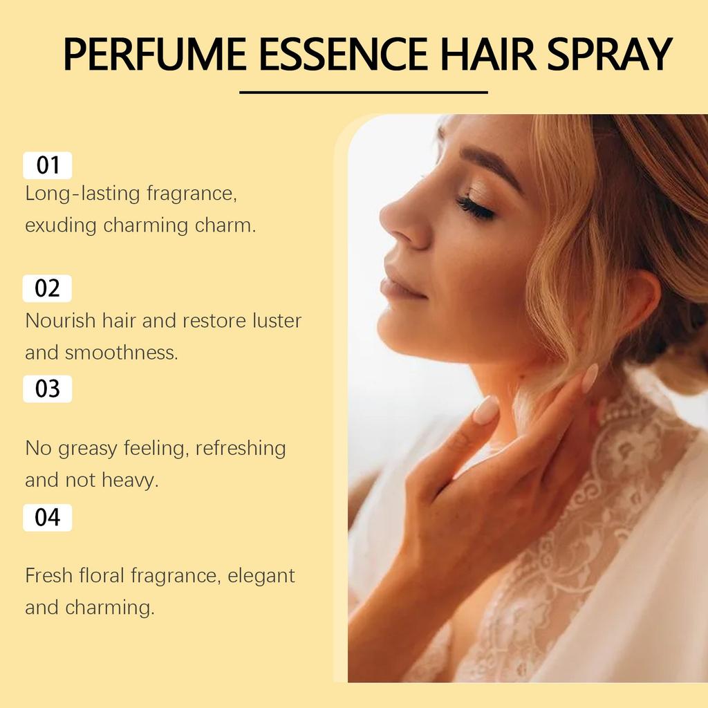 Parfum Huile de Soin Capillaire Spray Soin Doux Cheveux Hydratant Lisse Soin Capillaire Hydratant Cheveux 100ml