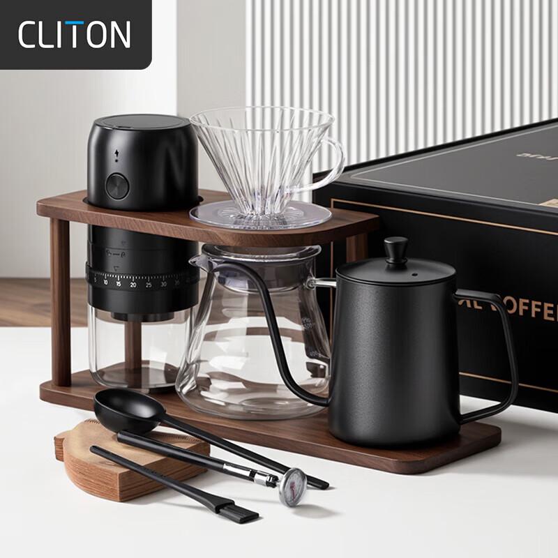 CLITON Coffee Grinder & Pour-Over Set