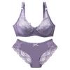 Women's Plus Size Sheer Lace Minimizer Bra Set, Summer Ultra-Thin Transparent Full Coverage Lingerie Set for Large Bust