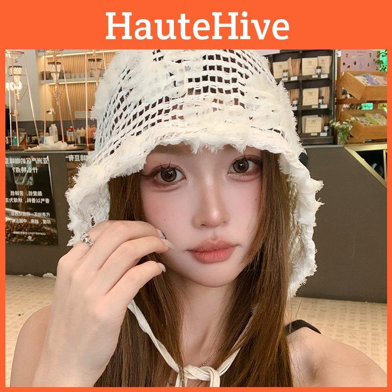 Flower Color Solid Knitting Versatile Unisex Alphabet Fall Winter Outdoor Hat