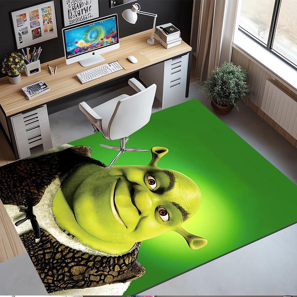 Shrek Bedruckter Teppich, Teppich, für Bürostuhl Wohnzimmer Schlafzimmer Küchenraum Dekor Geschenke.