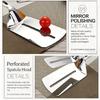 Stainless Steel Meat Turner Comfortable Grip Nonslip Spatula with Extended Handle Barbecue Accessory
