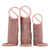 Soft Realistic Penis Sheath Reusable Silicone Condom Cock Extension Sleeve Dick Enlargement Delay Ejaculation Men Sex Toy 3Sizes